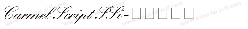 Carmel Script SSi字体转换